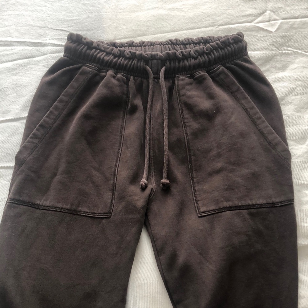 BOATHOUSE Harlow Brown High Rise Fleece Joggers